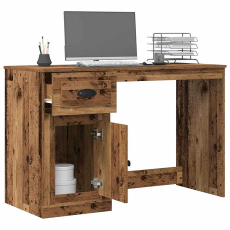 Vidaxl bureau oud hout 50 x 115 x 75 cm bewerkt hout