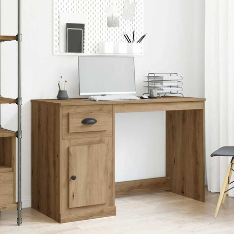 Vidaxl bureau artisan eiken 50 x 115 x 75 cm bewerkt hout