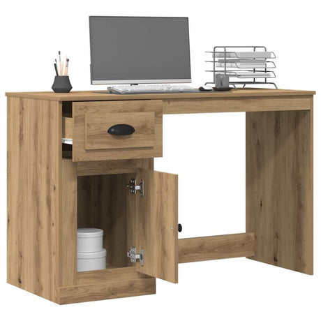Vidaxl bureau artisan eiken 50 x 115 x 75 cm bewerkt hout