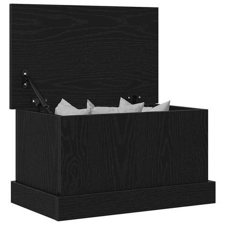 Vidaxl opslagdoos zwart eiken 50 x 30 x 28 cm bewerkt hout