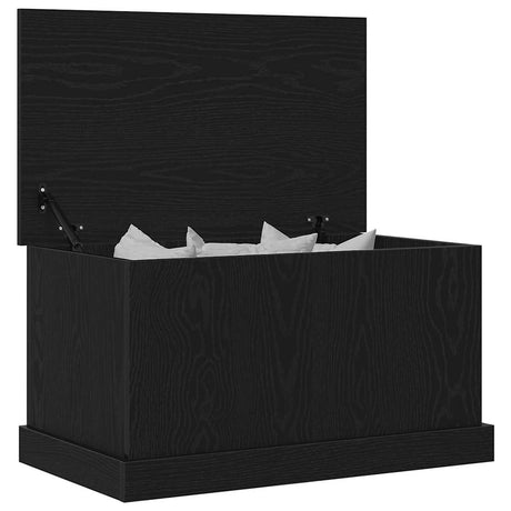 Vidaxl opslagdoos zwart eiken 70 x 40 x 38 cm bewerkt hout