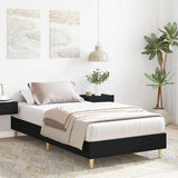 Vidaxl bedframe zwart eiken 203 x 93 x 25 cm bewerkt hout