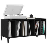 Vidaxl platenkast met plank zwart eiken 100 x 38 x 48 cm bewerkt hout