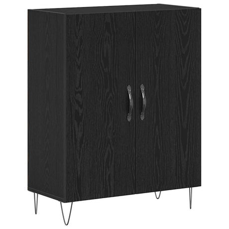 Vidaxl dressoir zwart eiken 69,5 x 34 x 90 cm bewerkt hout