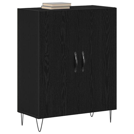 Vidaxl dressoir zwart eiken 69,5 x 34 x 90 cm bewerkt hout