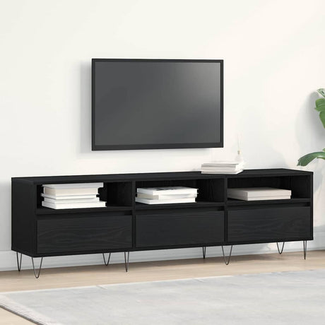 Vidaxl tv-kast 150 x 30 x 44,5 cm zwart eiken bewerkt hout