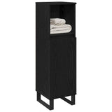 Vidaxl badkamer kast zwart eiken 30 x 30 x 100 cm bewerkt hout