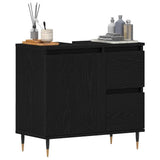 Vidaxl badkamer kast zwart eiken 65 x 33 x 60 cm bewerkt hout