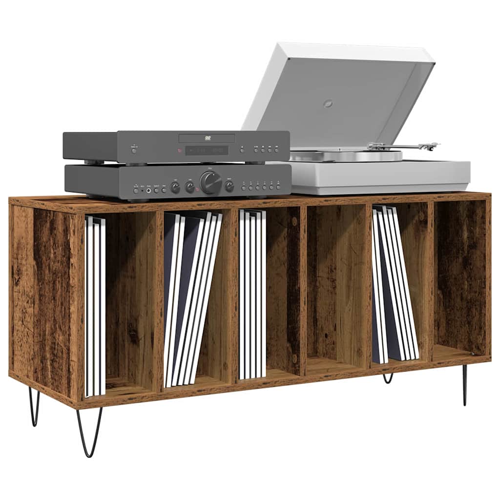 Vidaxl platenkast oud hout 100 x 38 x 48 cm bewerkt hout