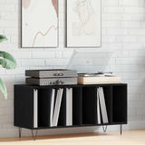 Vidaxl platenkast zwart eiken 100 x 38 x 48 cm bewerkt hout