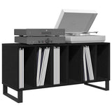 Vidaxl platenkast zwart eiken 100 x 38 x 48 cm bewerkt hout