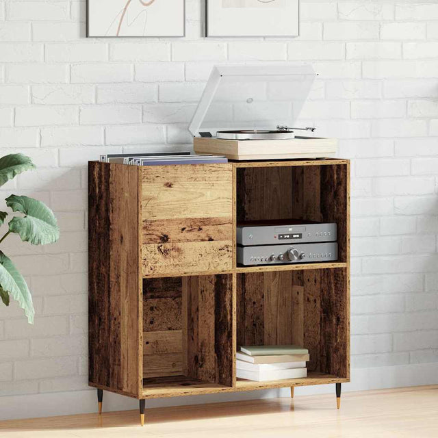 Vidaxl platenkast oud hout 85 x 38 x 89 cm bewerkt hout