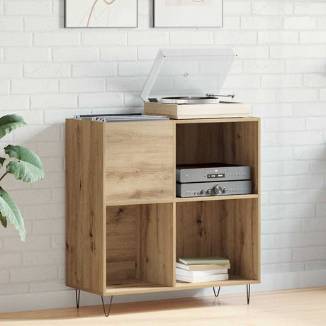 Vidaxl platenkast artisanaal eikenkleurig 85 x 38 x 89 cm bewerkt hout