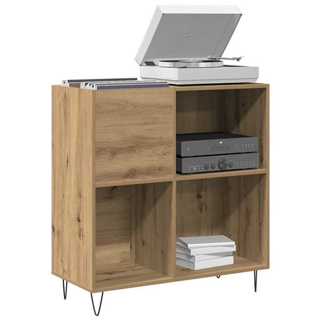 Vidaxl platenkast artisanaal eikenkleurig 85 x 38 x 89 cm bewerkt hout