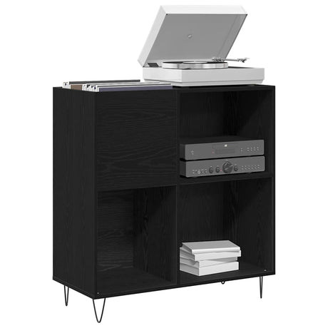 Vidaxl platenkast zwart eiken 85 x 38 x 89 cm bewerkt hout