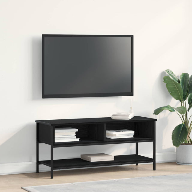 Vidaxl tv-meubelset 100 x 35 x 45 cm zwart eiken bewerkt hout