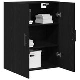 Vidaxl wandkast zwart eiken 69,5 x 34 x 90 cm bewerkt hout