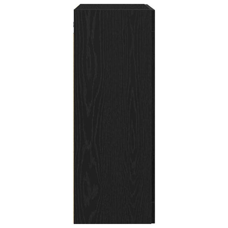 Vidaxl wandkast zwart eiken 69,5 x 34 x 90 cm bewerkt hout