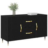 Vidaxl dressoir zwart eiken 100 x 36 x 60 cm bewerkt hout