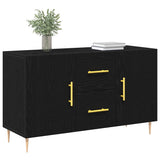 Vidaxl dressoir zwart eiken 100 x 36 x 60 cm bewerkt hout