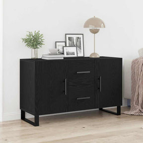 Vidaxl dressoir zwart eiken 100 x 36 x 60 cm bewerkt hout