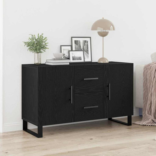 Vidaxl dressoir zwart eiken 100 x 36 x 60 cm bewerkt hout