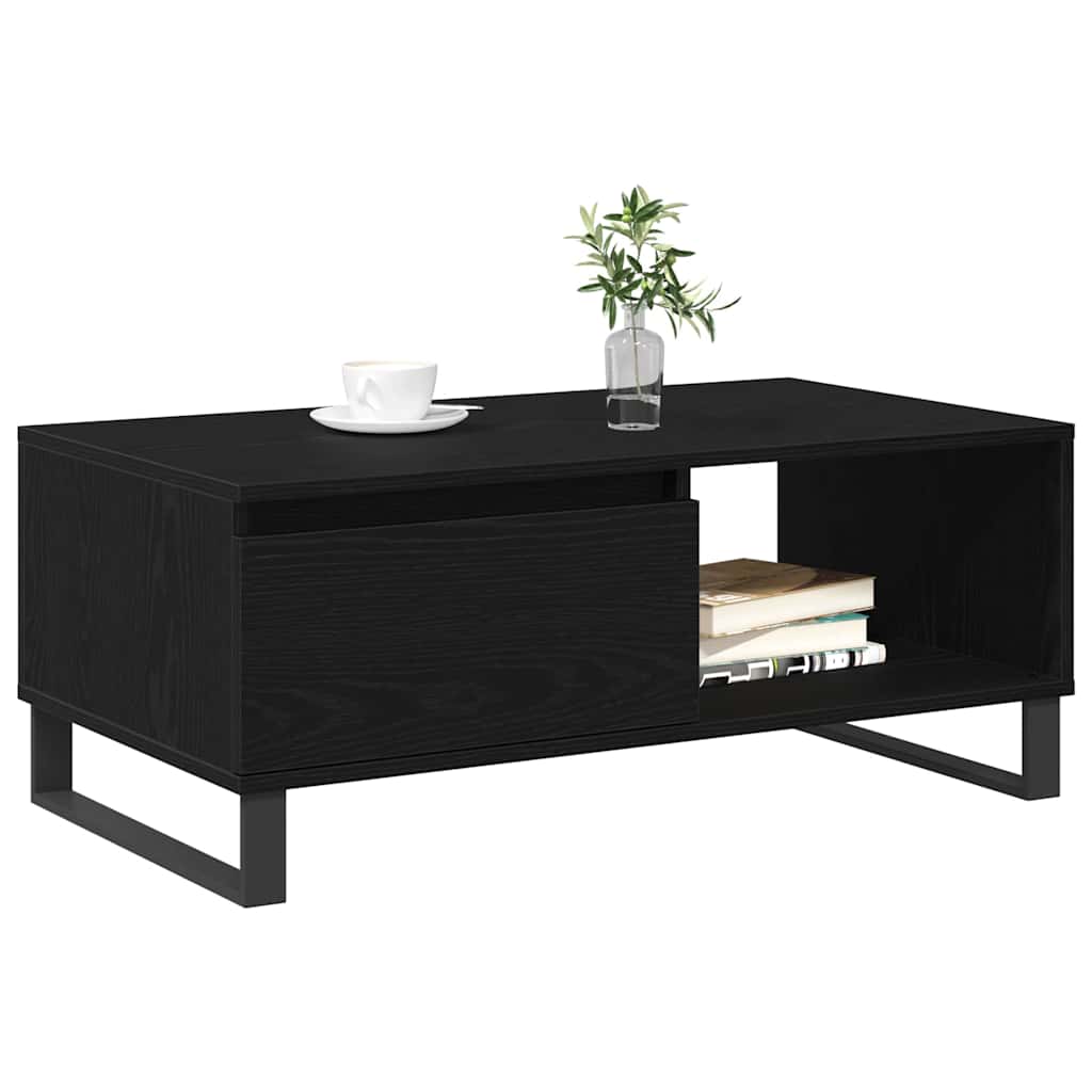 Vidaxl salontafel zwart eiken 90 x 50 x 36,5 cm bewerkt hout