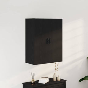 Vidaxl wandkast zwart eiken 69,5 x 34 x 180 cm bewerkt hout
