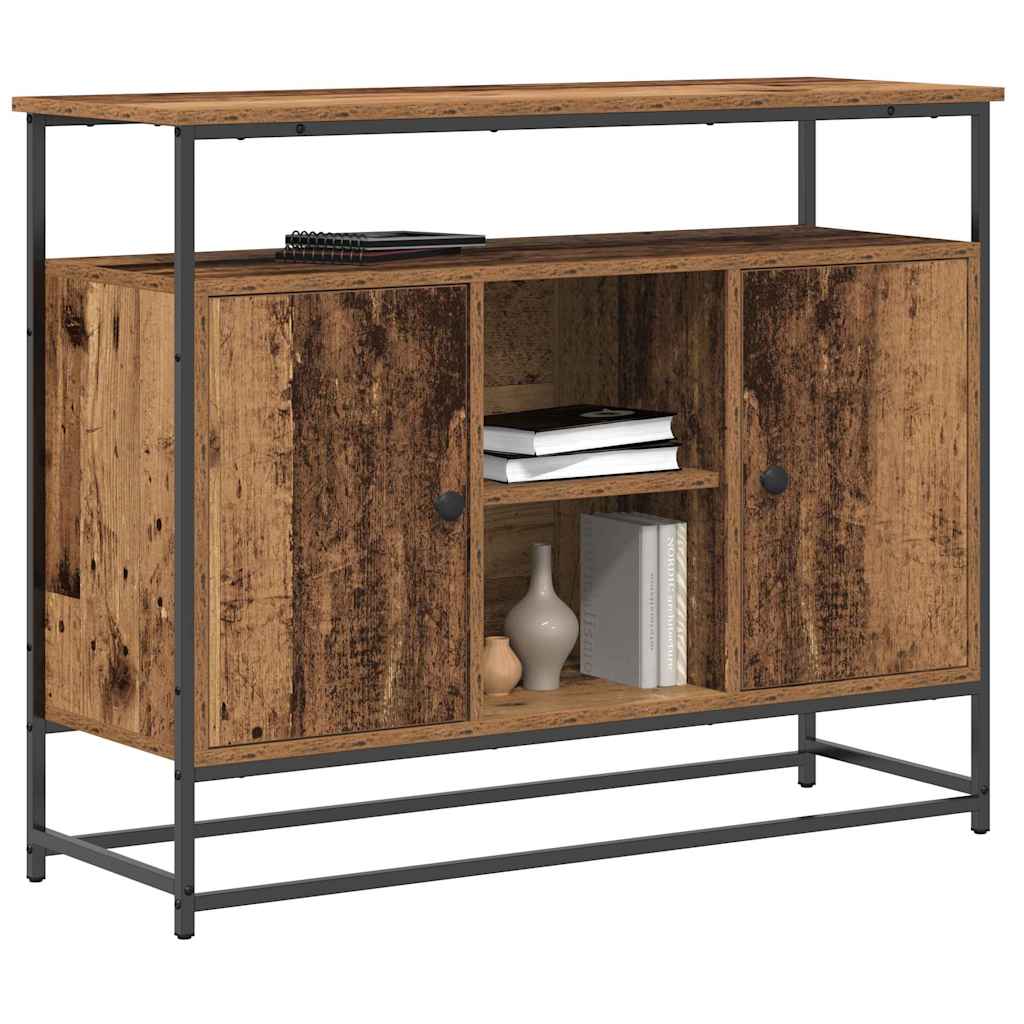 Vidaxl dressoir oudhout 100 x 35 x 80 cm bewerkt hout