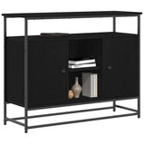 Vidaxl dressoir zwart eiken 100 x 35 x 80 cm bewerkt hout