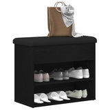 Vidaxl opslagbank zwart eiken 62 x 32 x 50 cm bewerkt hout