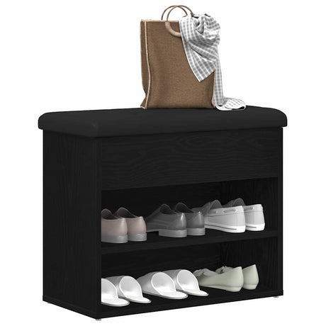 Vidaxl opslagbank zwart eiken 62 x 32 x 50 cm bewerkt hout