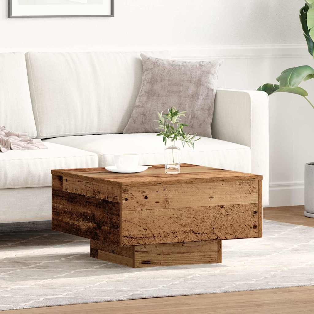 Vidaxl salontafel oud hout 55 x 55 x 31 cm