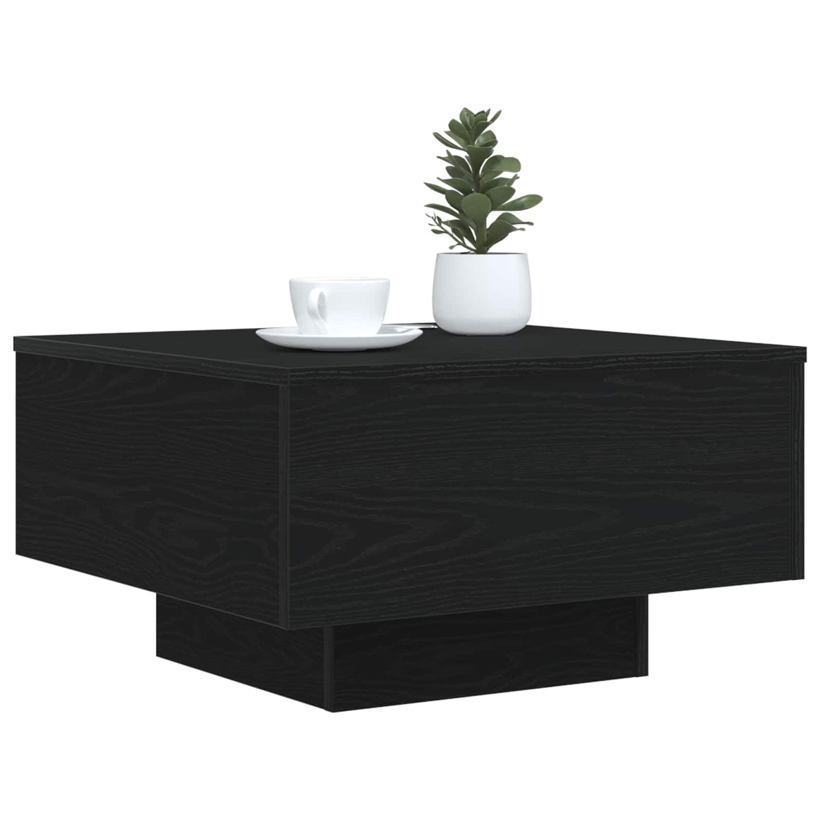 Vidaxl zwart eiken 55 x 55 x 31 cm bewerkt hout