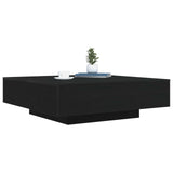 Vidaxl salontafel met led stripverlichting zwart eiken bewerkt hout