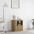 Vidaxl led sideboard bruin 60,5 x 37 x 67 cm bewerkt hout