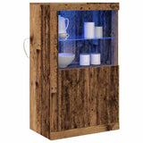 Vidaxl led sideboard 60,5 x 37 x 100 cm bewerkt hout oudhout