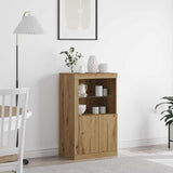 Vidaxl led sideboard 60,5 x 37 x 100 cm bewerkt hout artisan eiken