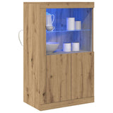 Vidaxl led sideboard 60,5 x 37 x 100 cm bewerkt hout artisan eiken