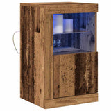Vidaxl led sideboard 41 x 37 x 67 cm bewerkt hout oudhout