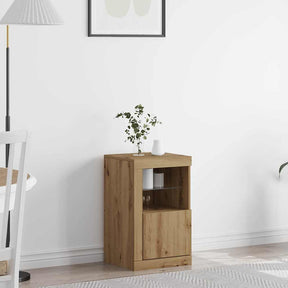 Vidaxl led sideboard 41 x 37 x 67 cm bewerkt hout artisan eiken