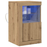 Vidaxl led sideboard 41 x 37 x 67 cm bewerkt hout artisan eiken