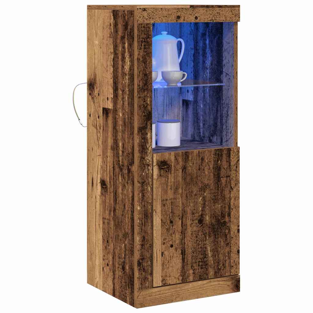 Vidaxl led sideboard bruin 41 x 37 x 100 cm bewerkt hout