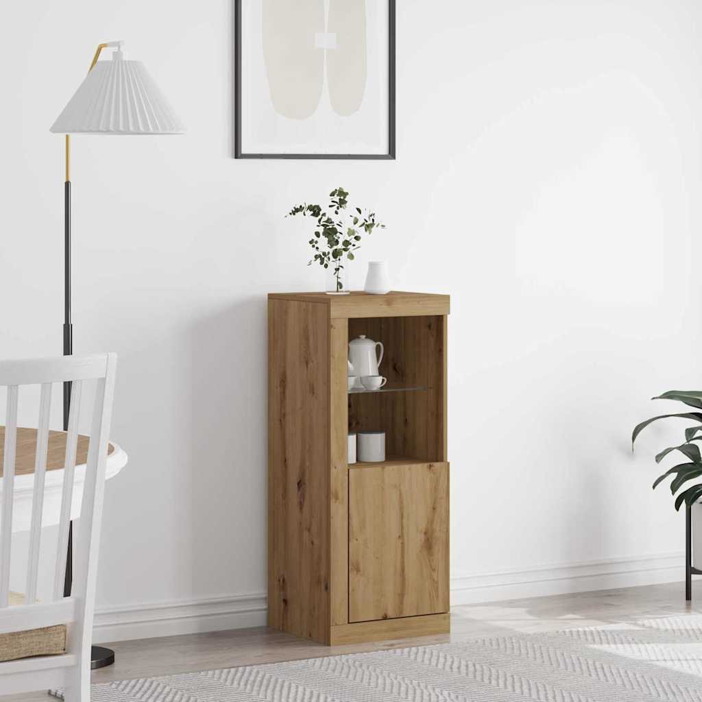 Vidaxl led sideboard bruin 41 x 37 x 100 cm bewerkt hout