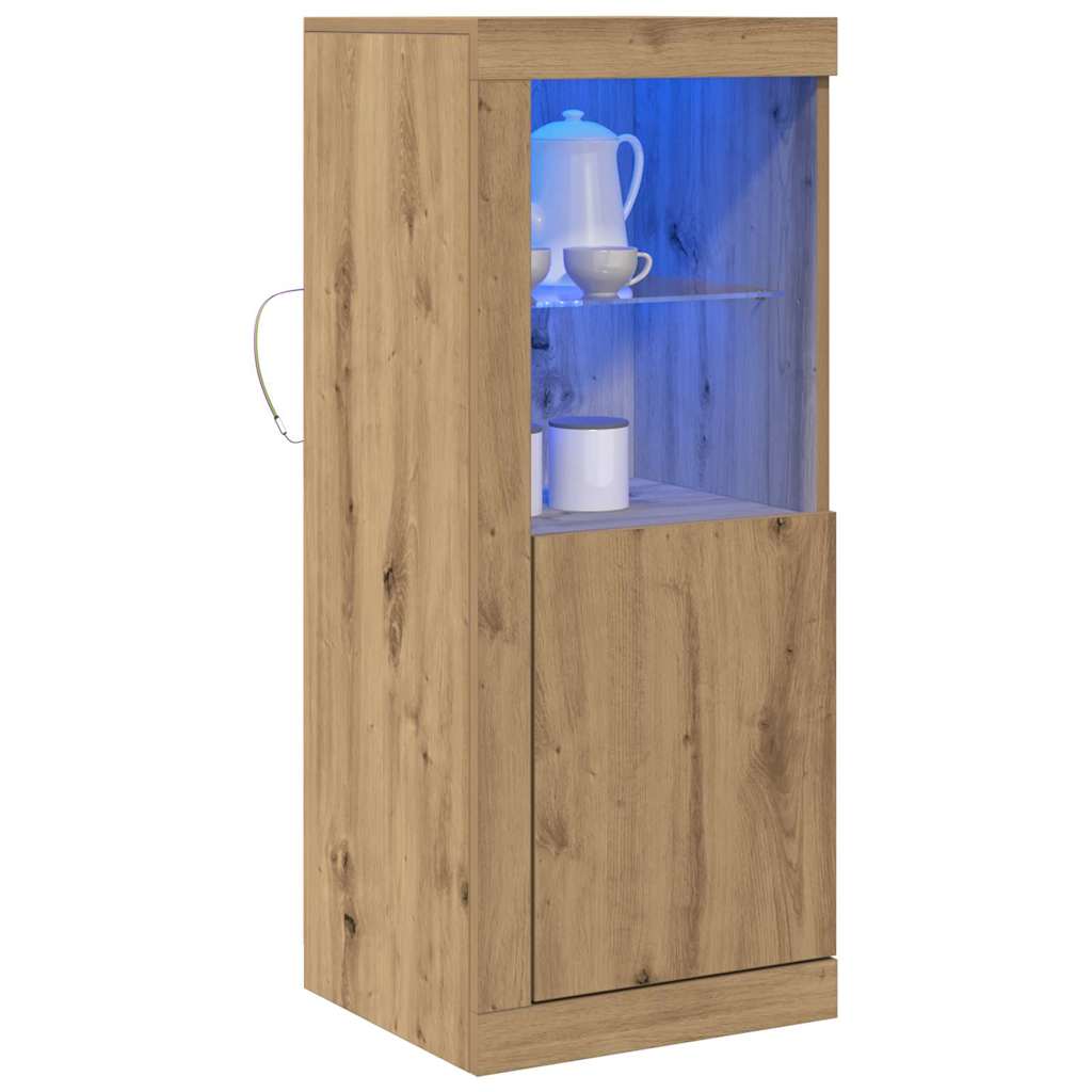 Vidaxl led sideboard bruin 41 x 37 x 100 cm bewerkt hout
