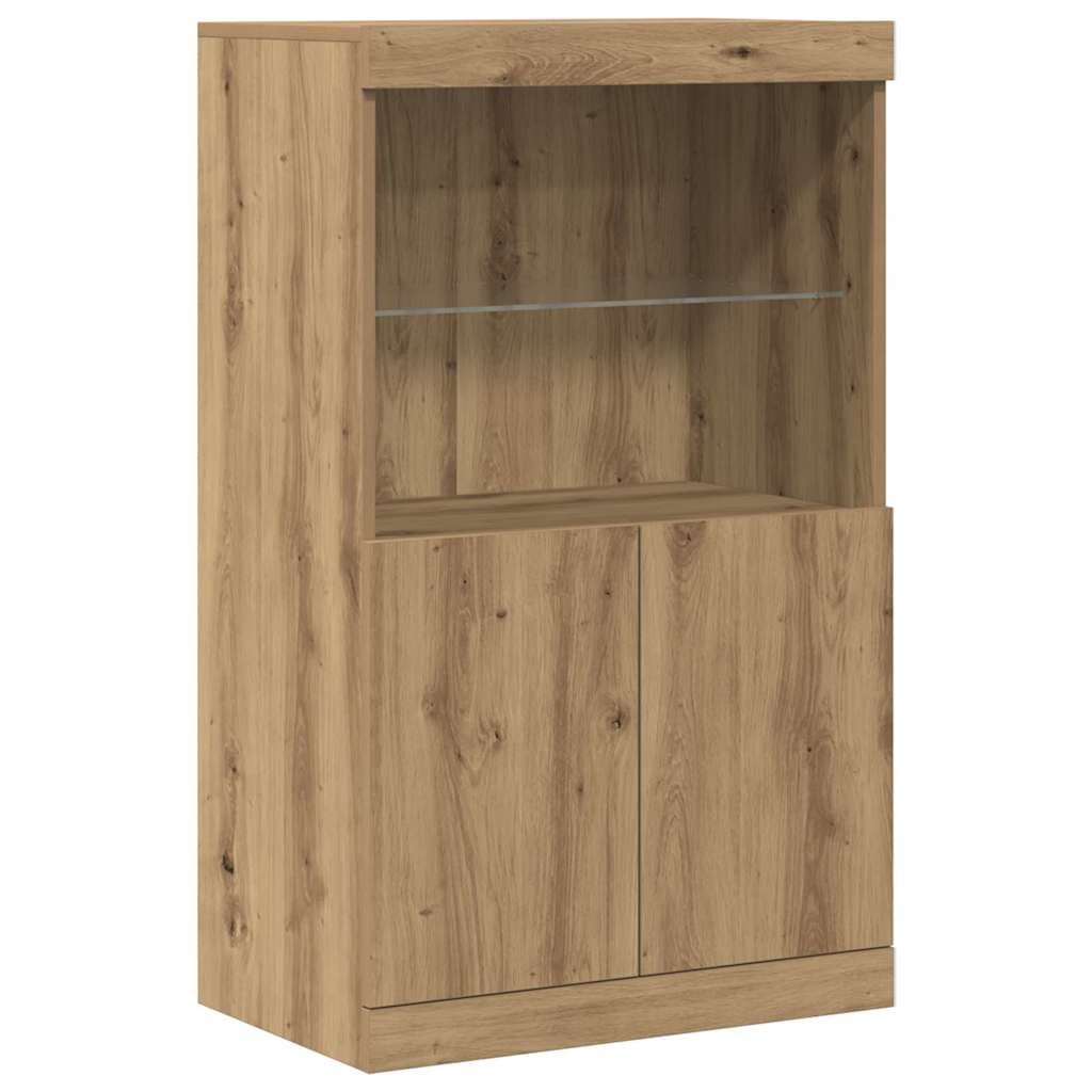 Vidaxl led sideboard bruin 60 x 37 x 100 cm bewerkt hout