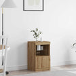 Vidaxl led sideboard artisan eiken 41 x 37 x 67 cm bewerkt hout