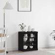 Vidaxl led sideboard zwart eiken 60,5 x 37 x 67 cm bewerkt hout