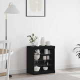 Vidaxl led sideboard zwart eiken 60,5 x 37 x 67 cm bewerkt hout