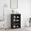 Vidaxl led sideboard zwart eiken 60,5 x 37 x 100 cm bewerkt hout